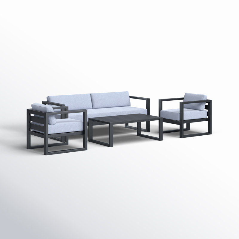 Kariselle 4 - Person Patio Conversation Sets with Cushions