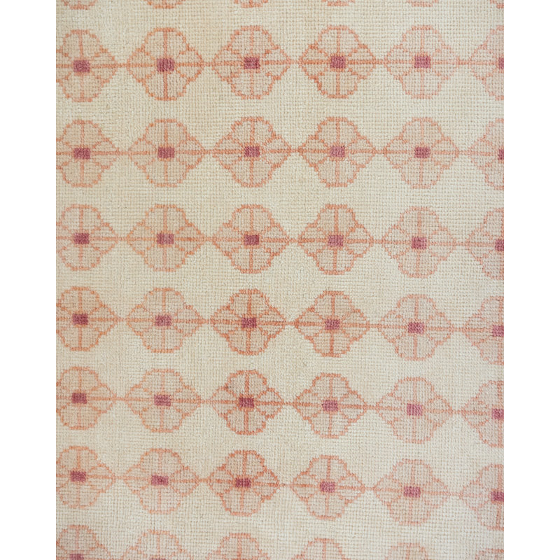 Hand Knotted Wool Floral Area Rug, Rectangle 10' x 14'