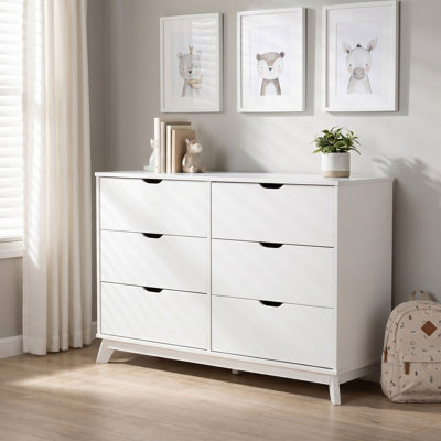 Marialana 6-Drawer Solid Wood Double Dresser