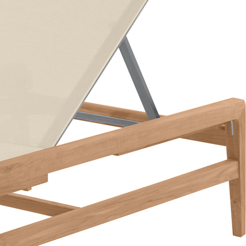 Coast Reclining Chaise Lounge, Natural Teak/Canvas Sling