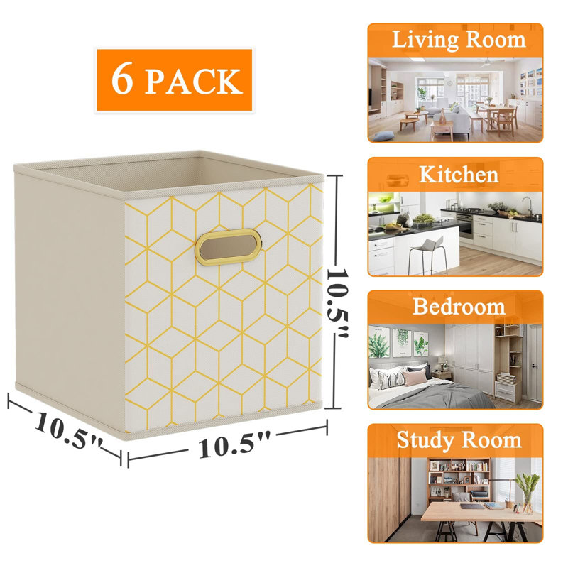 Bac de rangement en tissu Latitude Run® - ensemble de 6