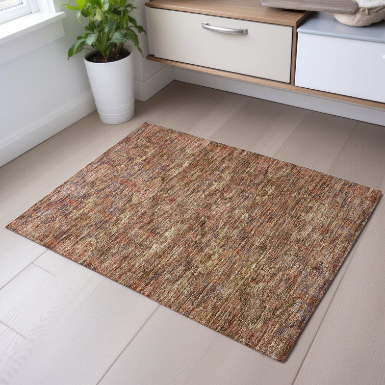 Premium Machine Washable Jamestown AMF1084 Damask Rug