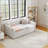 Beige Twin Bed With High-Quality Foam And Ample Storage, For Modern Comfort And Organization.-1096800185