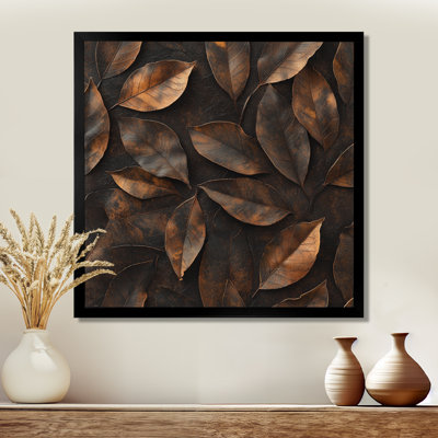 Brown Sable Leaves I - Leaves Wall Art for Living Room