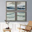 Tumultous Indigo I - ensemble de 4 peintures sur toile encadrées-60147983-60147986