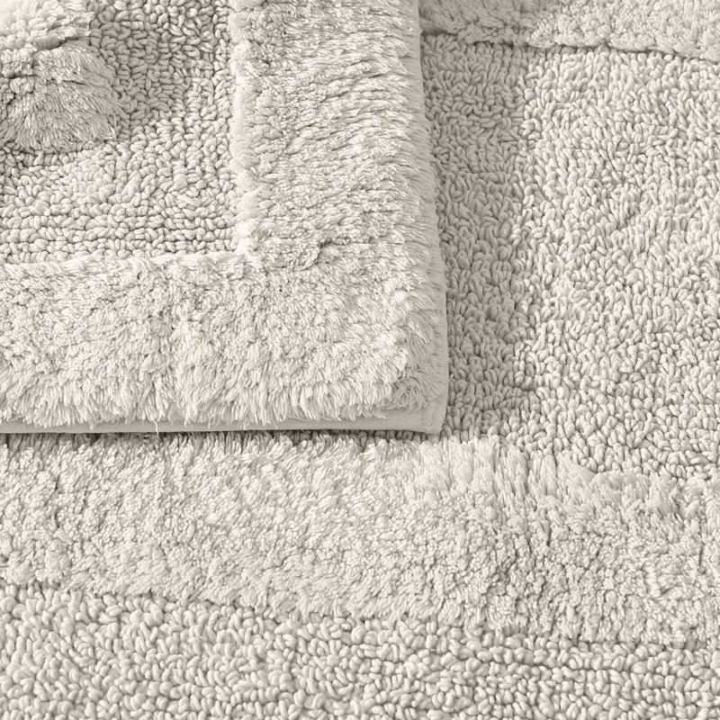 Long Branch 100% Cotton Bath Rug, Beige, 21 x 34