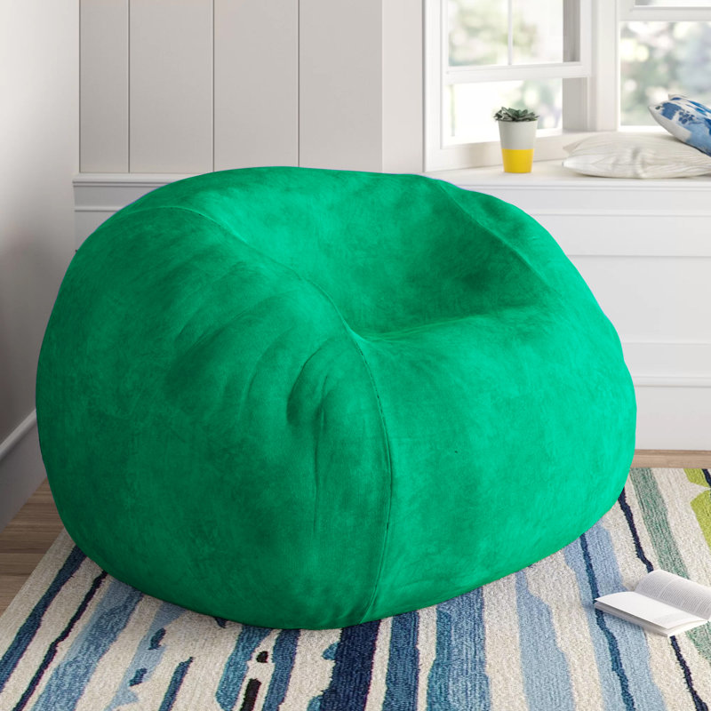 Bean Bag Chair: Giant 5' Shredded Memory Foam Filled Furniture Bean Bag with Removable and Machine Washable Cover - Big Bean Bag Sofa Lounger with Soft Micro Fiber Cover - Multiple Colors and Fabrics