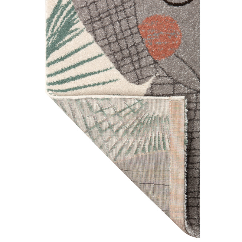 Cate Polypropylene Green/Grey Indoor Rug