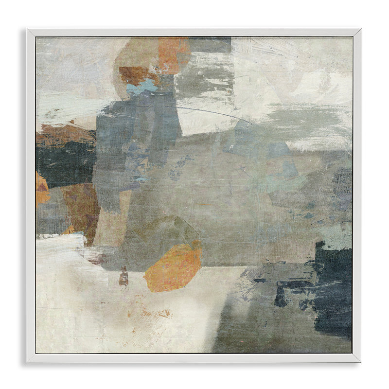 «Rustic Gray Paint Paint», art de la giclée encadrée par Suzanne Nicoll, Estampe numérique encadrée blanc bord de mer