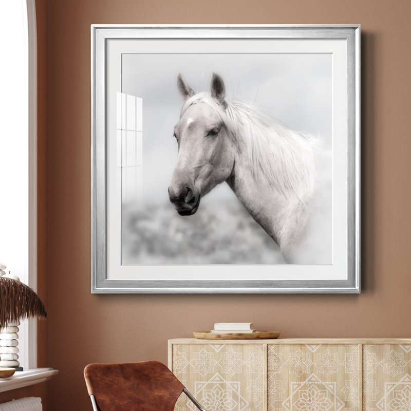 Wild and Free - Peinture encadrée, H 30,5 po x l 30,5 po x P 1,5 po, Toile encadrée argentée