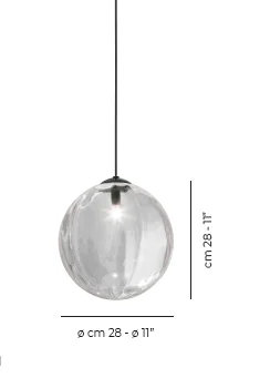 Puppet 1 - Light Pendant, 90" H x 11" W x 11" D, Crystal Transparent, Matte Black