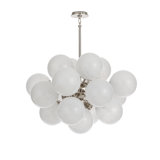 Shine Chandelier (Natural Brass with Smoke Glass)