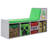 Minecraft: Storage Bench - Wooden Storage w/ Cushioned Reading Shelf, 4 Themed Storage Cubes, Seating & Organization In 1, Game Theme Décor, Licenced