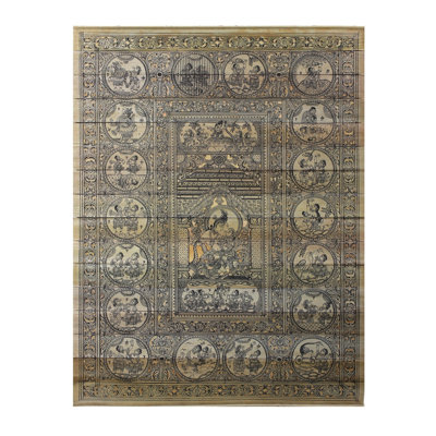 Krishna Lila avec posture dansante | Paata, peinture de l'Orissa
