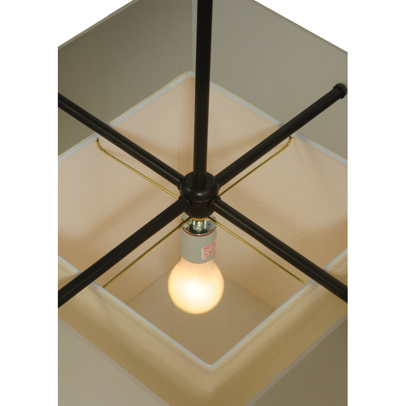 Luminaire suspendu carré 1 lumières