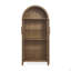 Une armoire de rangement arquée haute avec une lampe, une armoire de rangement en bois-1894251421