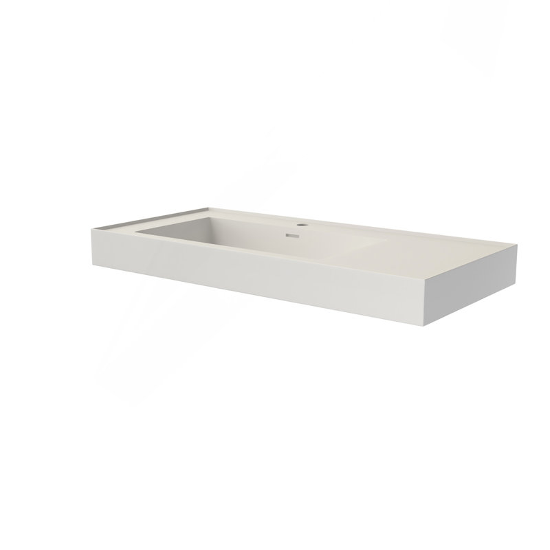 Surface solide blanc mat 39 po Basin