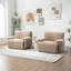 Fauteuil d'appoint rayé en chenille de 42 pouces de large avec sièges profonds pour une lecture confortable et une détente dans les salons, les chambres à coucher, les appartements et les dortoirs-628455149