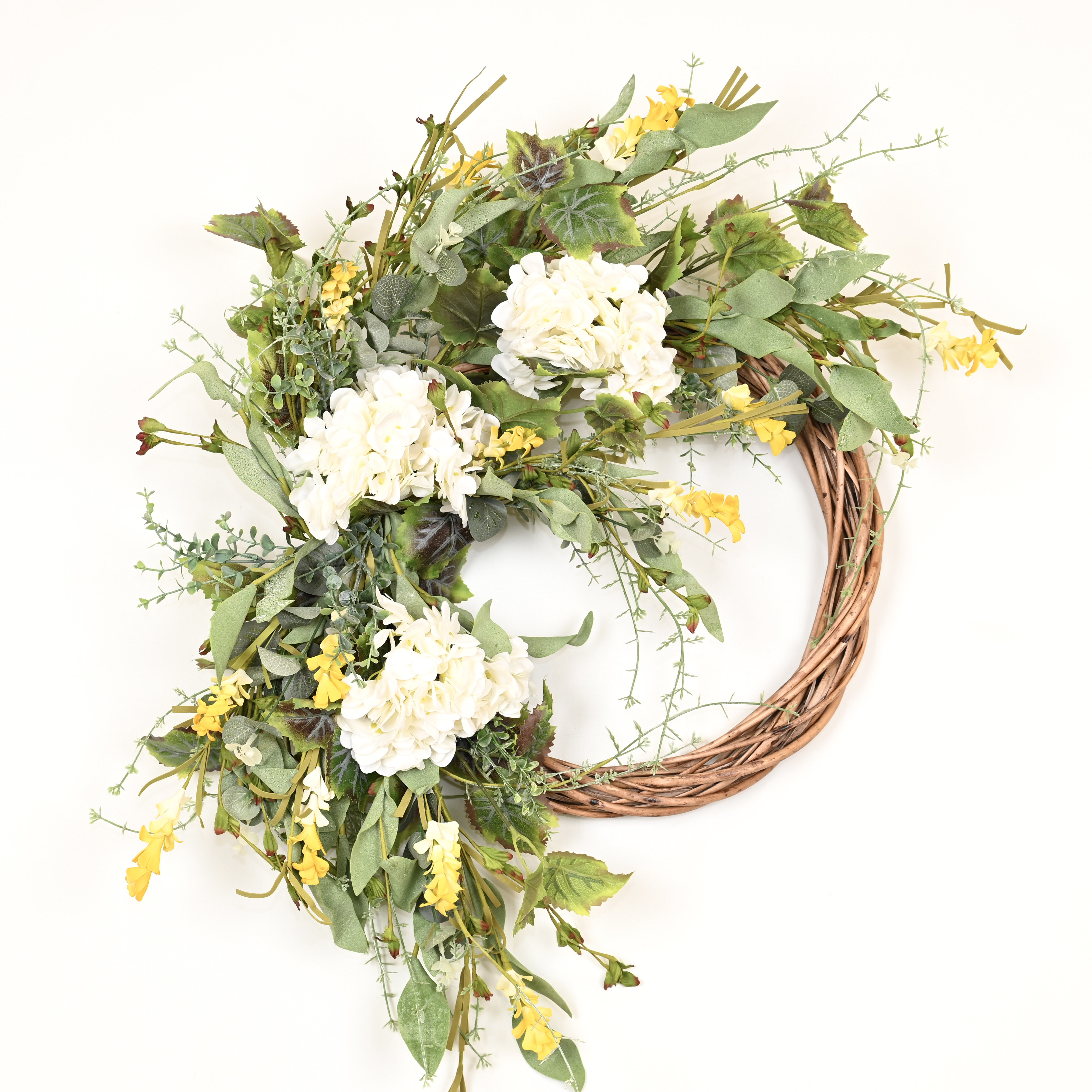 Primrue Handcrafted Faux Spring Summer 26'' Floral Wreath for Front Door & Reviews | Wayfair