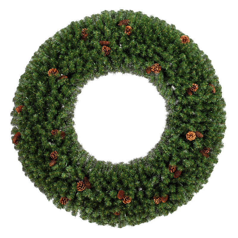 Faux Lighted Pine 60'' Wreath