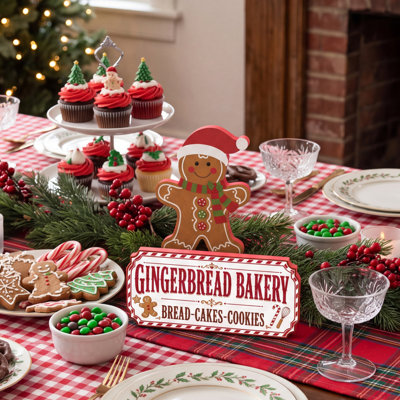 Gingerbread Bakery PVC Tabletop Sign, Set of 2