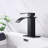 Matte Black Waterfall Spout Bathroom Faucet, Single Handle, Stainless Steel Sink Spout,-121638948