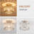 Crystal Ceiling Light Fixture Modern Semi Flush Mount Ceiling Light Crystal Chandelier Nickel Finish (Bulb Not Included)