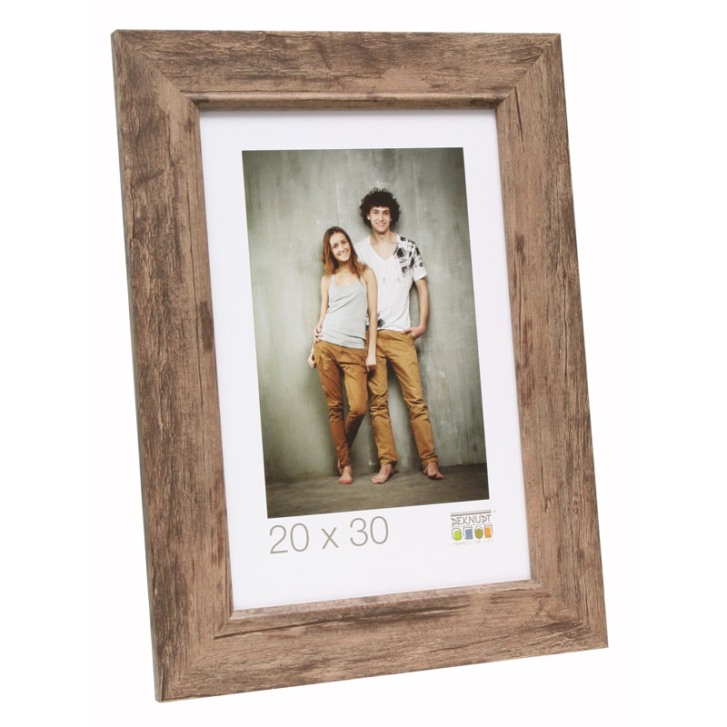 Kurt Wood Bevelled Picture Frame, 68.2cm H x 58.2cm W x 1.6cm D, Brown