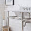 Embassy Stone Oval Console Bathroom Sink with Faucet and Overflow-257216118