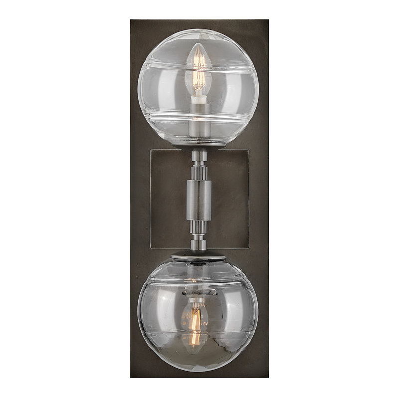 Oberon Steel Armed Sconce, Black Oxide