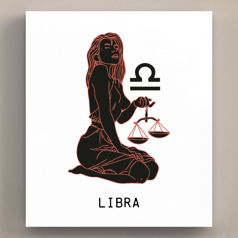 Kana Zodiac Libra - Print on Wood