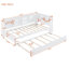 Lit de jour simple moderne en bois avec lit gigogne et USB, conception peu encombrante pour la famille
