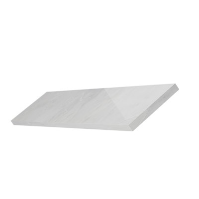 Éclaboussure latérale en marbre blanc de 21,25 po pour comptoir de meuble-lavabo