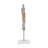 4.8x3x15.5" Aluminum Taper Candle Holder with Abstract Human Design and Marble Stand