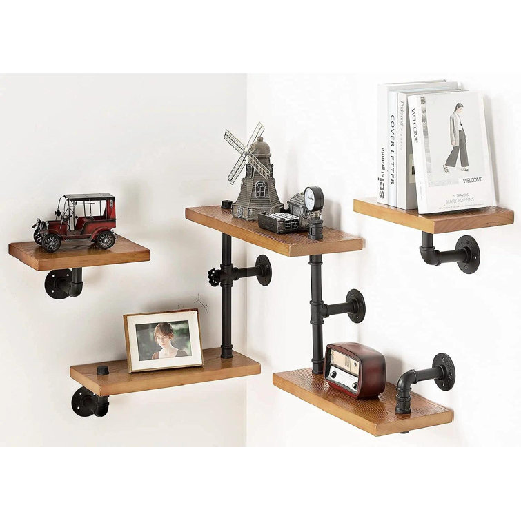 Efaz 3 Piece Solid Wood Floating Shelf