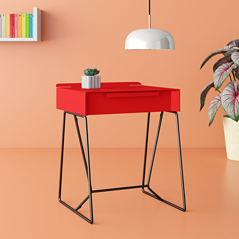 Edmonia Sled End Table, Red