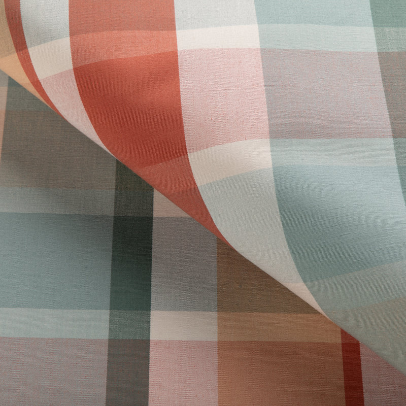 Fisher Plaid, Teal/Spice