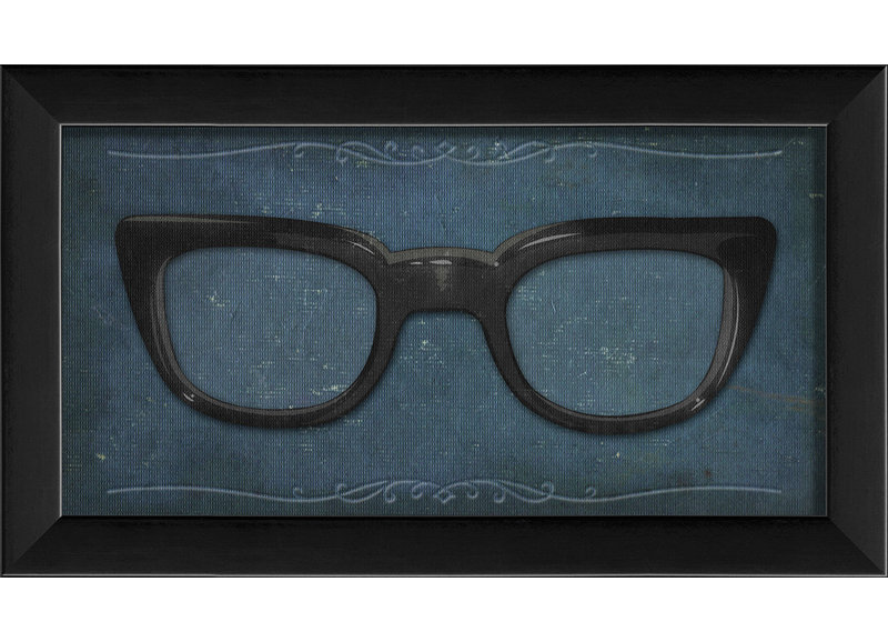 Contemporary Black Framed Glasses Poster with UV Protection