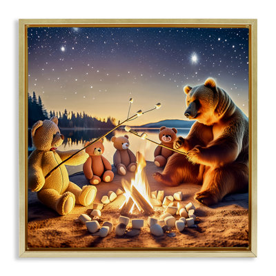  «Fireside Friends Bear», art mural encadré par Alina Georgescu