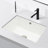 OUKANING 11.81'' X 15.75" Ceramic Rectangular Bathroom Sink with Overflow