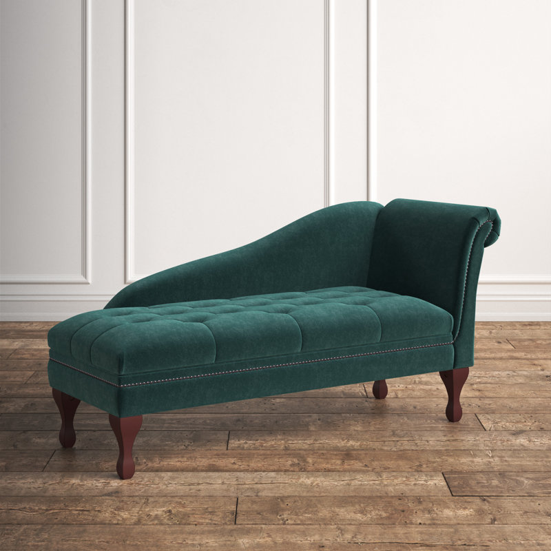 Chaise longue à accoudoir droit avec rangement Dana