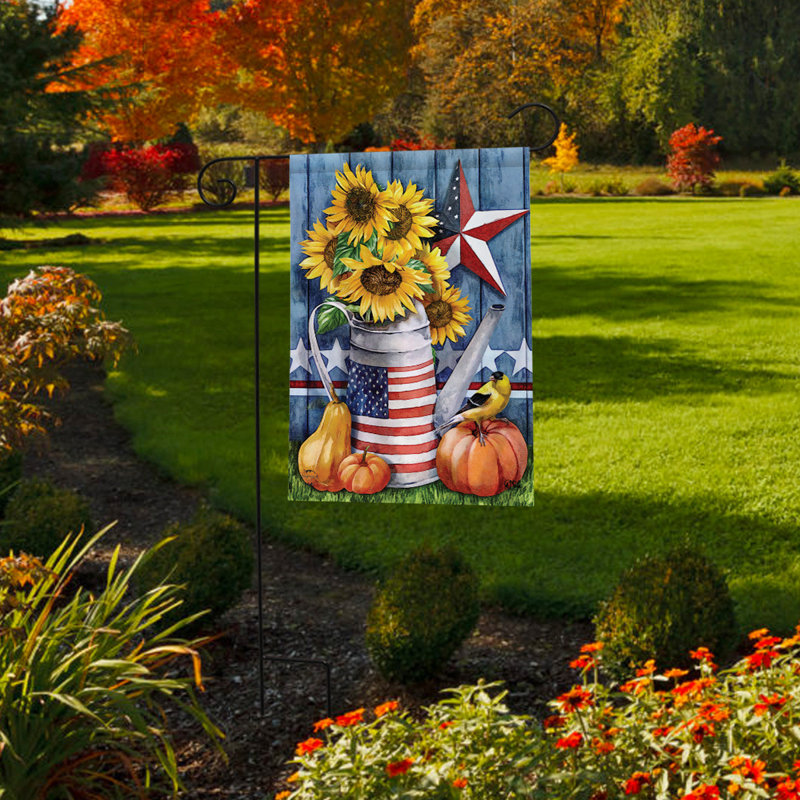 Drapeau de jardin American Autumn Farmhouse