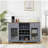 Modern Farmhouse Buffet Cabinet, Sideboard with 2 Drawers and Elegant Glass Door Cabinets