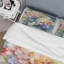 Ensemble de housse de couette en microfibre / polyester bleu-vert-1158648072