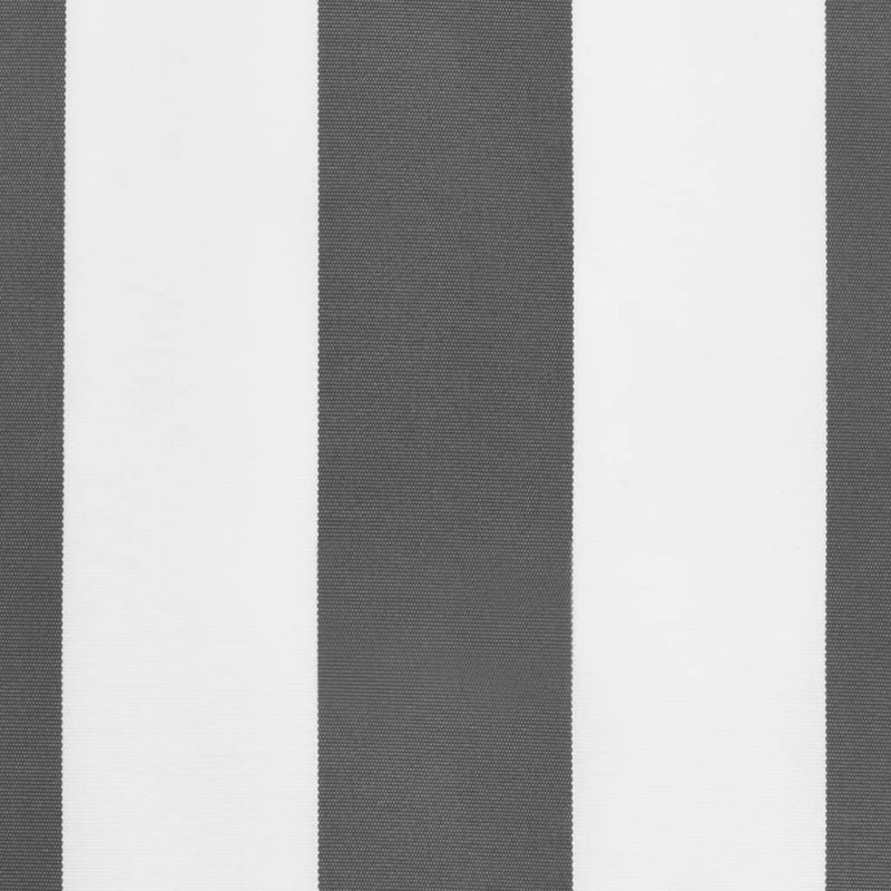 DEvidaxl 20cm D Polyester Cover Retractable Fabric Replacement, Striped, Anthracite/White, 330 x 20cm
