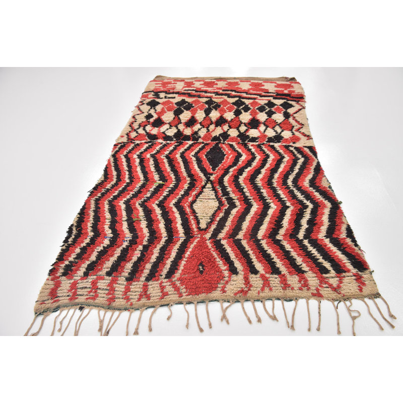 Tapis de zone en laine noué la 5 pi 2 po x 9 pi 3 po one-of-kind Ilfracombe