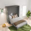 Grand lit escamotable peu encombrant, conception moderne en bois MDF pour les petites pièces