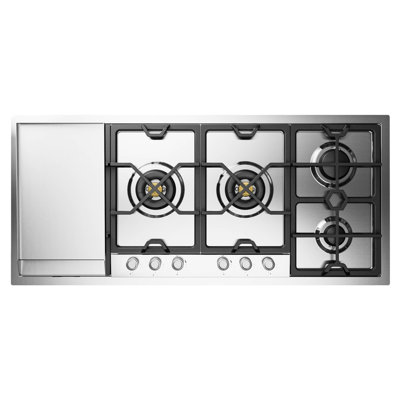 Plaque de cuisson au gaz 36 pouces avec 6 brûleurs scellés et plaque chauffante ILVE Panormagic Series