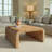 Miramar Woven Water Hyacinth & Acacia Wood Coffee Table with Waterfall Edge, Large-1420578746