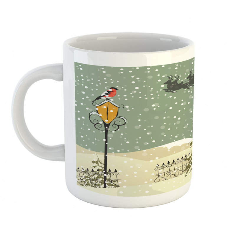 Grande tasse à café père noël volant père noël